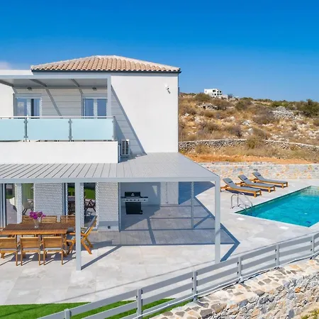 Villa Gianna's Panoramic Seaview Twin With Pool 2 Kefalas